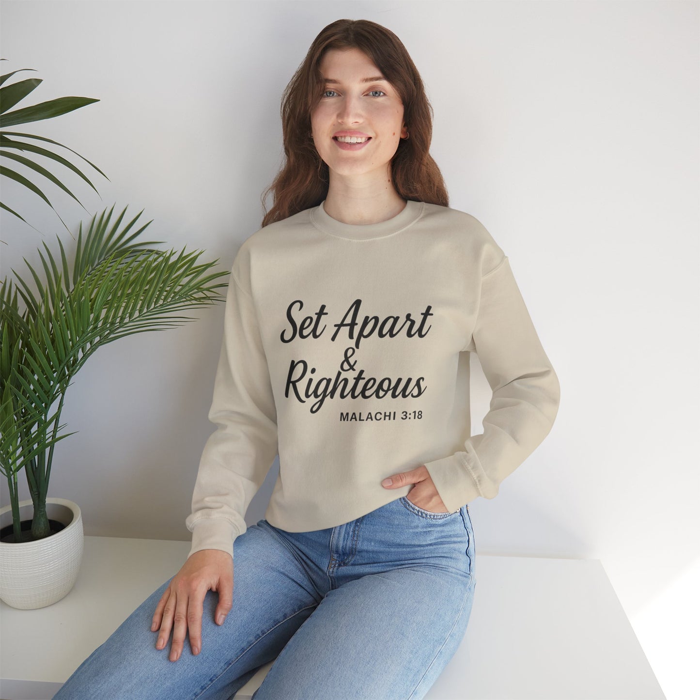Set Apart & Righteous – Unisex Sweatshirt (Malachi 3:18)