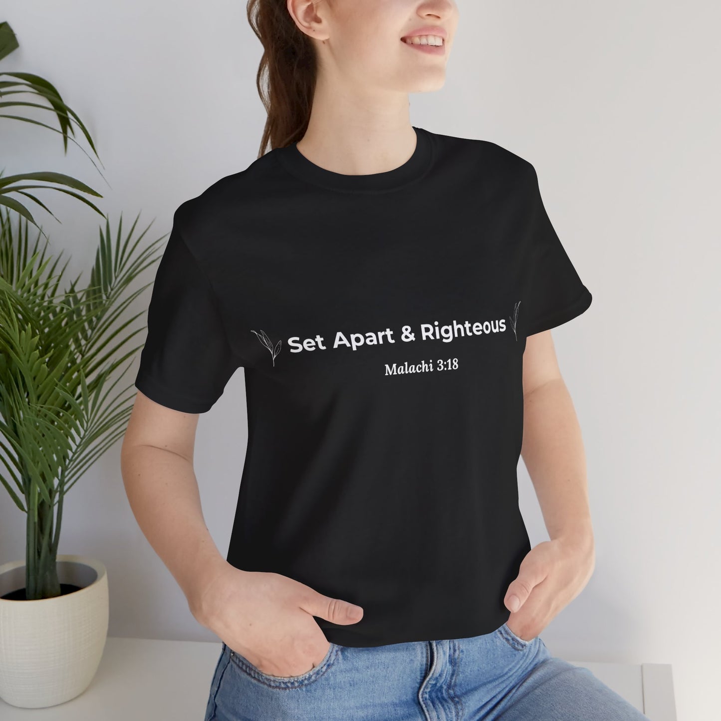 Set Apart & Righteous – Unisex Soft Style T-Shirt (Malachi 3:18)