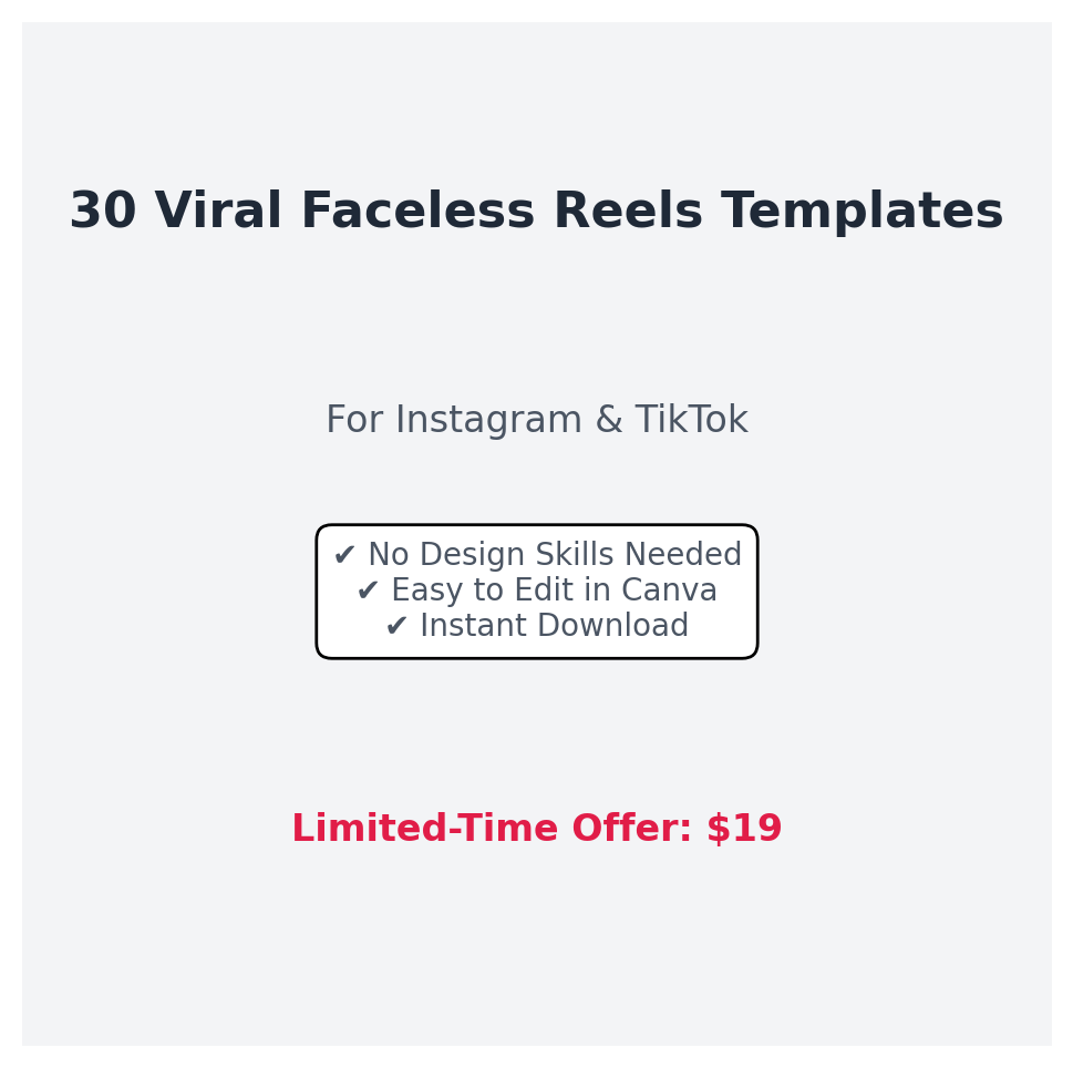 30 Viral Faceless Reels Templates for Instagram & TikTok