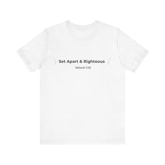 Set Apart & Righteous – Unisex Soft Style T-Shirt (Malachi 3:18)