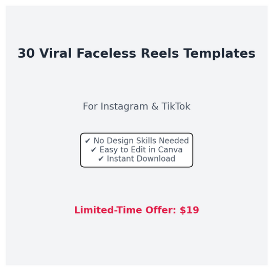 30 Viral Faceless Reels Templates for Instagram & TikTok