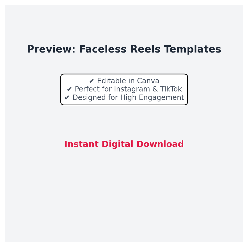 30 Viral Faceless Reels Templates for Instagram & TikTok